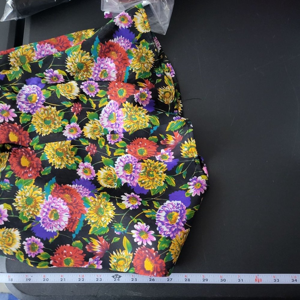 Vintage Sabino Floral Sheer Ruffle Button Up Blouse Size 10 Cottage Boho Spring - Picture 9 of 10